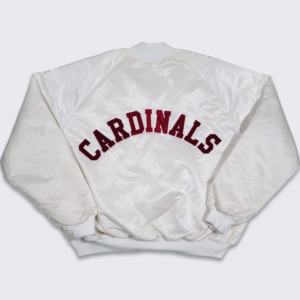 Arizona Cardinals Vintage 80s Chalk Line Satin Bomber Jacket